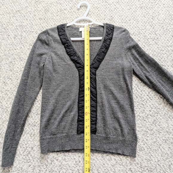 Tweeds Women's (Petite Large) Merino Wool V-Neck Button Up Sweater/Cardigan - Picture 4 of 10